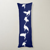 Great Egrets in Flight (Choose background color) Seitenschläferkissen (Rückseite (Vertikal))