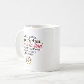 Great Electrician Personalized Name Gift Kaffeetasse (Vorderseite Links)