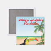 Great Euxma Barbados Reiseplakat Magnet (Vorderseite/Rückseite)