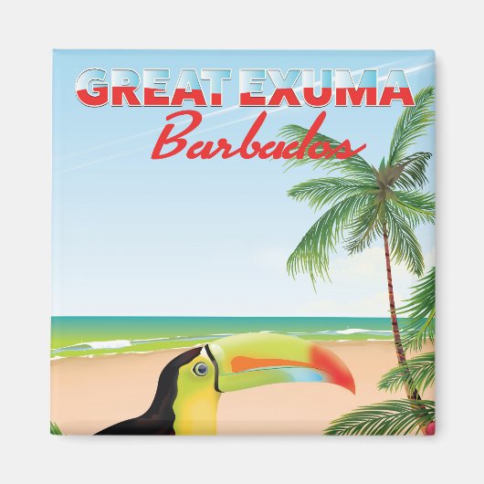 Great Euxma Barbados Reiseplakat Magnet (Vorne)