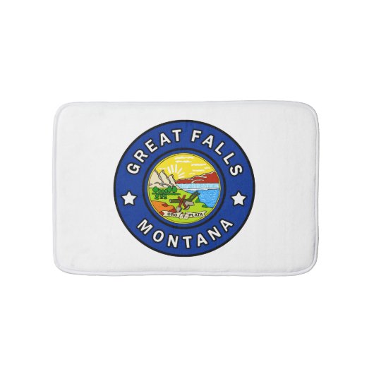 Great Falls Montana Badematte (Vorderseite)