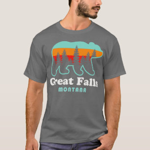 Great Falls Montana Bär Retro Vintag T-Shirt