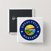 Great Falls Montana Button (Vorne & Hinten)
