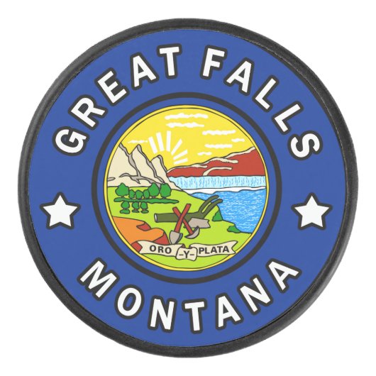 Great Falls Montana Eishockey Puck (Vorderseite)