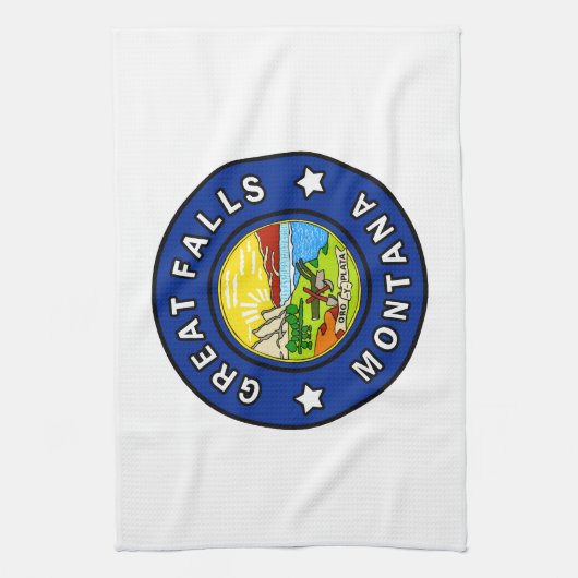 Great Falls Montana Handtuch (Vertikal)