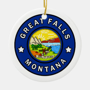 Great Falls Montana Keramikornament