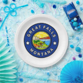 Great Falls Montana Pappteller (Party)