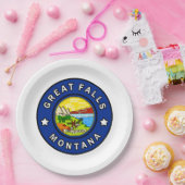 Great Falls Montana Pappteller (Party)