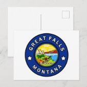 Great Falls Montana Postkarte (Vorne/Hinten)
