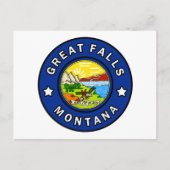 Great Falls Montana Postkarte (Vorderseite)