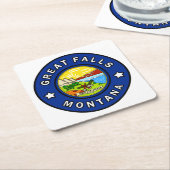 Great Falls Montana Rechteckiger Pappuntersetzer (angewinkelt)