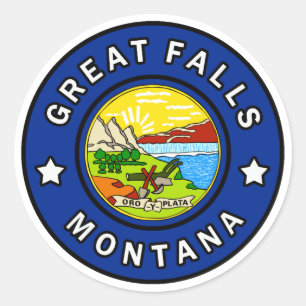 Great Falls Montana Runder Aufkleber