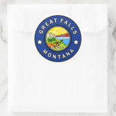 Great Falls Montana Runder Aufkleber (Tasche)