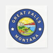Great Falls Montana Serviette (Vorderseite)
