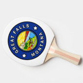 Great Falls Montana Tischtennis Schläger (Seitenansicht)