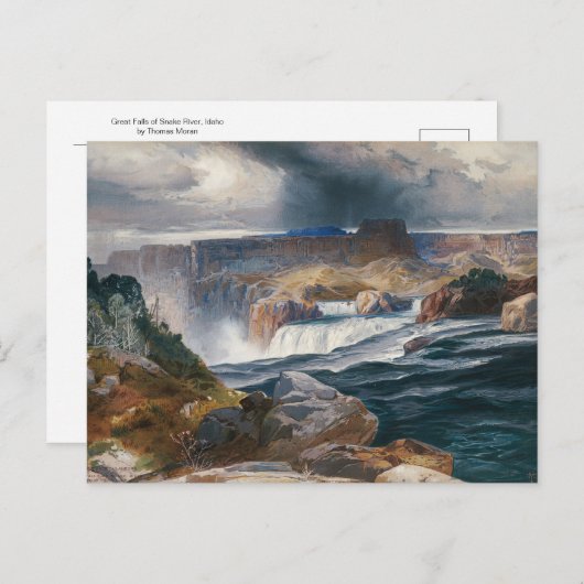 Great Falls of Snake River, Idaho by Thomas Moran Postkarte (Vorne/Hinten)