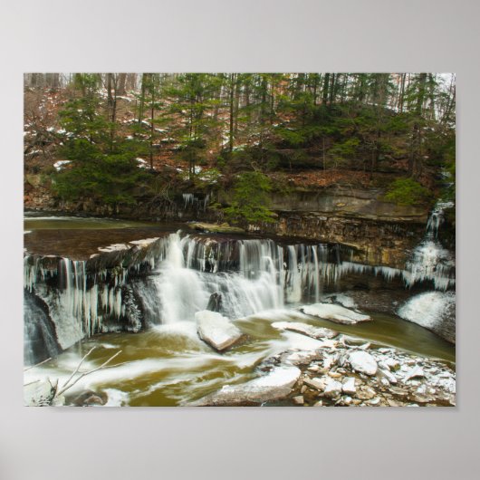 Great Falls of Tinker Creek in Winter, Ohio Poster (Vorne)