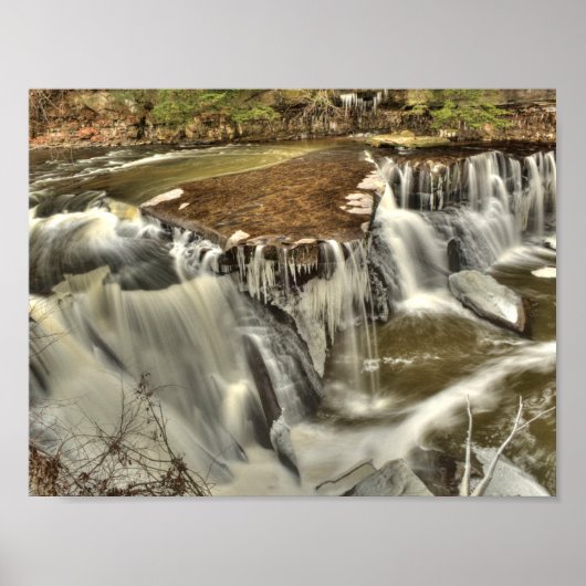Great Falls of Tinker Creek in Winter, Ohio Poster (Vorne)