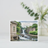 Great Falls, Paterson NJ Postkarte (Stehend Vorderseite)