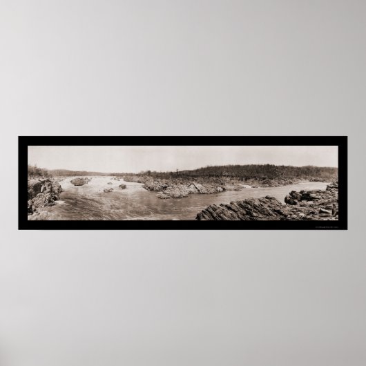 Great Falls Potomac Foto 1909 Poster (Vorne)