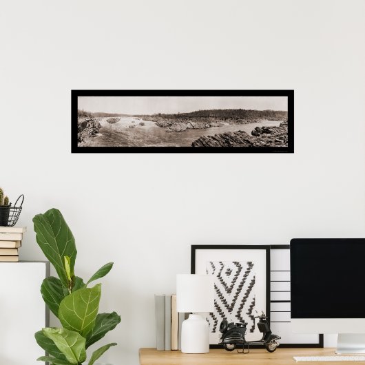 Great Falls Potomac Foto 1909 Poster (Heimbüro)