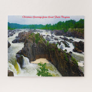 Great Falls Virginia.Frohe Weihnachtsgrüße Puzzle