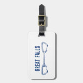 Great Falls Virginia Rock Climbing Quickziehung Gepäckanhänger (Vorderseite vertikal)