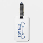 Great Falls Virginia Rock Climbing Quickziehung Gepäckanhänger (Rückseite vertikal)