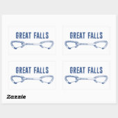 Great Falls Virginia Rock Climbing Quickziehung Rechteckiger Aufkleber (Blatt)