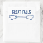 Great Falls Virginia Rock Climbing Quickziehung Rechteckiger Aufkleber (Tasche)