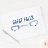 Great Falls Virginia Rock Climbing Quickziehung Rechteckiger Aufkleber (Umschlag)