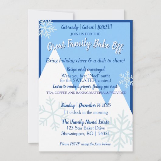 Great Family Bake Off Invitation Einladung (Vorderseite)