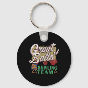 Great Fire Bowling-Mannschaft Lustiger Vintage-Pin Schlüsselanhänger