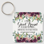 Great Friend Familie danke Ihnen Bestie Wertschätz Schlüsselanhänger (Vorderseite)