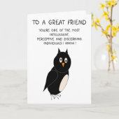Great Friends Humore Birthday Card Owl Karte (Gelbe Blume)