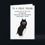 Great Friends Humore Birthday Card Owl Karte<br><div class="desc">Great Friend Humorvolle Geburtstagskarte Owl. Anpassbar mit jedem beliebigen Text Ihrer Wahl. Design © www.justbyjulie.com</div>