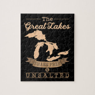 Great Gakes Shark Free Unsalztes Michigan Geschenk Puzzle