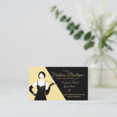 Great Gatsby 1920s Flapper Boutique Modegeschäft Visitenkarte (Stehend Vorderseite)