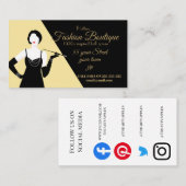 Great Gatsby 1920s Flapper Boutique Modegeschäft Visitenkarte (Vorne/Hinten)