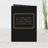 Great Gatsby Art Deco Black Gold Hochzeitsprogramm Programm (Rückseite)