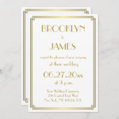 Great Gatsby Art Deco Einladungen für Hochzeiten (Vorne/Hinten)
