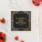 Great Gatsby Art Deco Geburtstag Personalisiert Na Serviette (Beispiel)