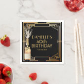 Great Gatsby Art Deco Geburtstag Personalisiert Na Serviette (Beispiel)