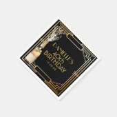 Great Gatsby Art Deco Geburtstag Personalisiert Na Serviette (Ecke)