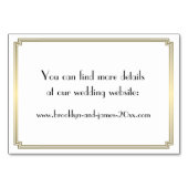 Great Gatsby Art Deco Gold Hochzeitsunterkunft Tischnummer (Rückseite)