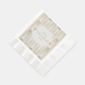 Great Gatsby Art Deco Gold White Wedding Serviette (Ecke)