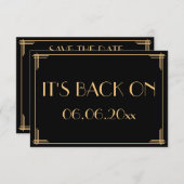 Great Gatsby Art Deco Hochzeitsstimmung Save The Date (Vorne/Hinten)