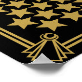 Great Gatsby Art Deco Hochzeitsunterschrift Gästeb Poster (Ecke)