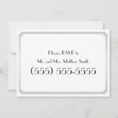 Great Gatsby Art Deco Silver Probe Einladungen (Rückseite)