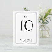 Great Gatsby Art Deco Silver Tischnummern (Stehend Vorderseite)